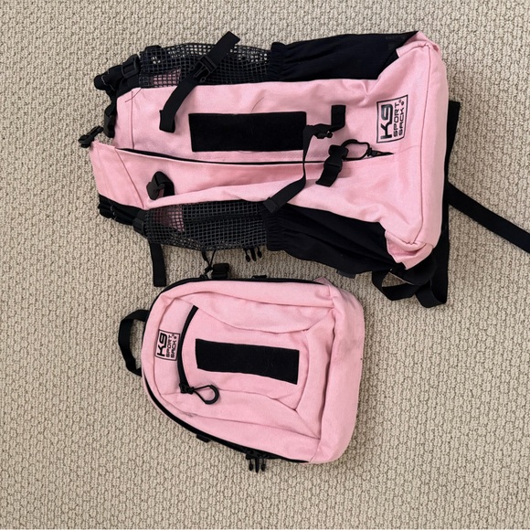 Dog backpack (Pink) w/ carry pack